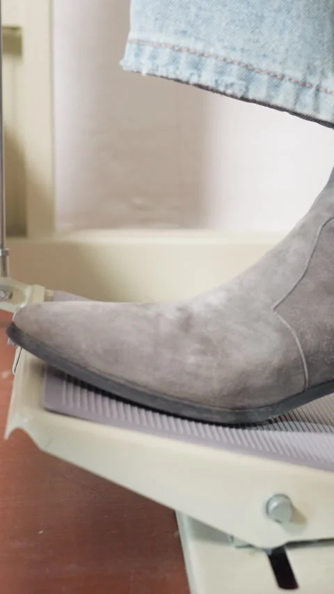 Creating intimate craft scenes with suede and denim materials, Capturing tactile Stock Footage 326931684