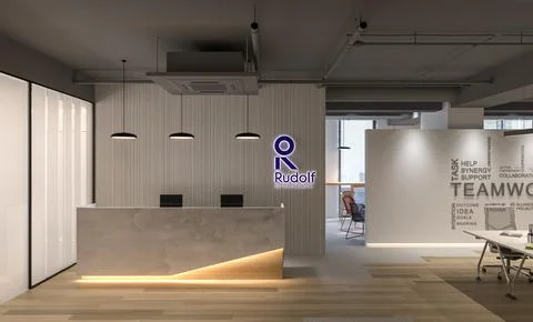 Creating a Lasting Impression Stylish Modern Reception Design Illustrazione stock