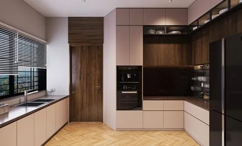 Creating a Luxe and Elegant Kitchen Design Stock-Illustration