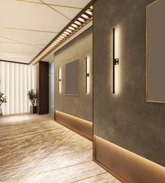 Creating a Luxurious Lobby Experience with Design Elements Stock Illustration