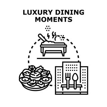 Creating luxury dining moments concept illustration Stock Illustration