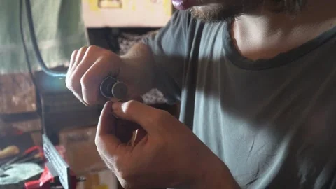 Creating Magic with Silver: An Artisan's Tale Vídeo Stock 245218777