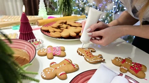 Creating a magical gingerbread horse with festive holiday charm Stock Footage 345572838