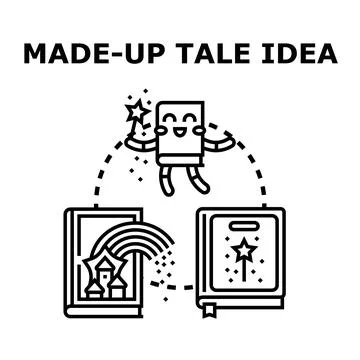 Creating magical tales and creative story ideas 库存插图