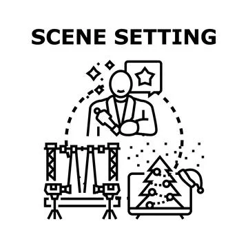 Creating media content with stage production elements 库存插图
