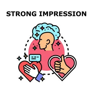 Creating a memorable positive impression and feedback Stock Illustration