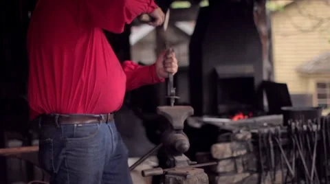 Creating metal work Video stock 7768033