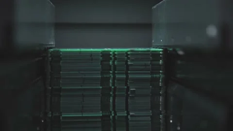 Creating MicroChips Electronics Close Up Macro Inside Factory Stock Footage 142134762