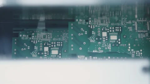 Creating MicroChips Electronics Close Up Macro Inside Factory Stock Footage 142134800