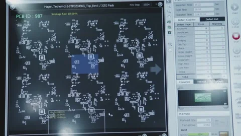 Creating MicroChips Electronics Close Up Macro Inside Factory Stock Footage 142134912