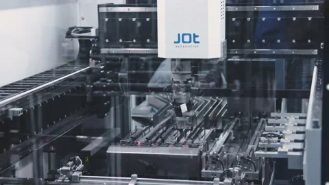 Creating MicroChips Electronics Close Up Macro Inside Factory Stock-Footage 142135034