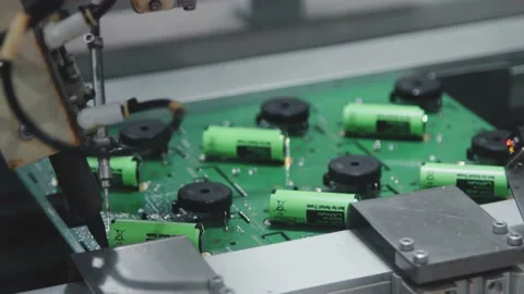 Creating MicroChips Electronics Close Up Macro Inside Factory Stock Footage 142135221