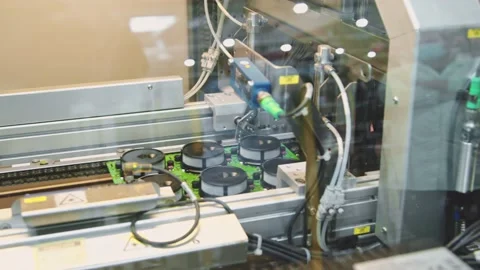 Creating MicroChips Electronics Close Up Macro Inside Factory Stock Footage 142135252