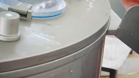 Creating Minced Meat in the Factory Vídeo Stock 76336383