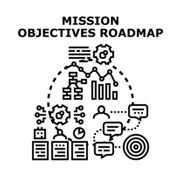 Creating mission objectives roadmap strategy vector concept Stock Illustration