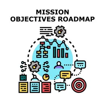 Creating mission objectives roadmap strategy vector concept Stock Illustration
