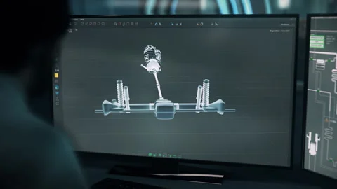 Creating the model project prototype of the industrial equipment vehicle Stock Footage 252228534