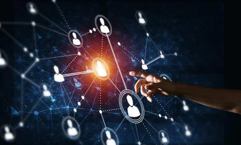 Creating modern wireless technologies as means of communucation and networking Stock Photos