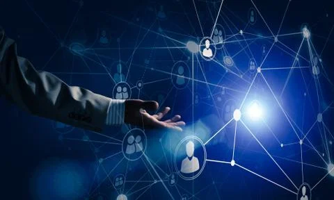 Creating modern wireless technologies as means of communucation Stock Photos