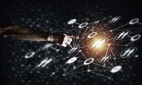 Creating modern wireless technologies as means of communucation Stock Photos