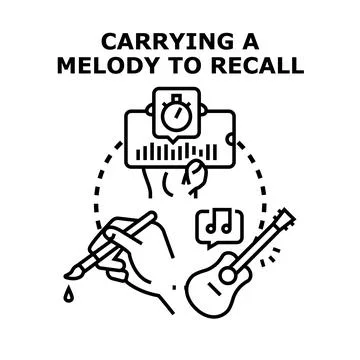 Creating music and digital content concept vector Stock Illustration