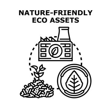 Creating nature friendly eco assets for renewable energy Stock Illustration