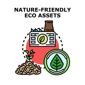 Creating nature friendly eco assets for renewable energy Stock Illustration