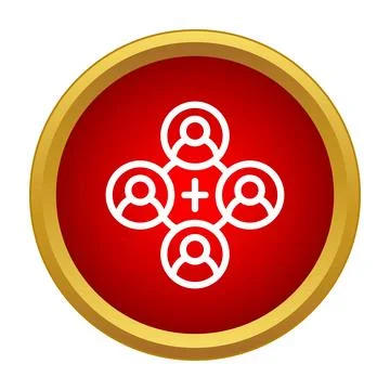 Creating a network adding new team members icon Stock Illustration