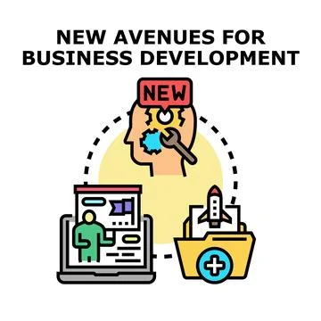 Creating new avenues for business development and marketing strategy Stock Illustration