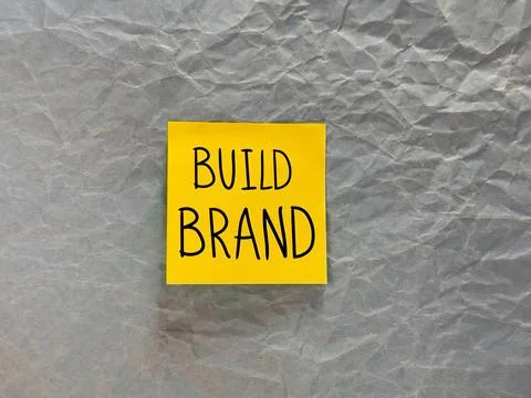 Creating a new brand. a plan to create a brand. a banner for the presentation Stock Photos