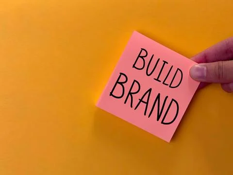 Creating a new brand. a plan to create a brand. a banner for the presentation Stock Photos