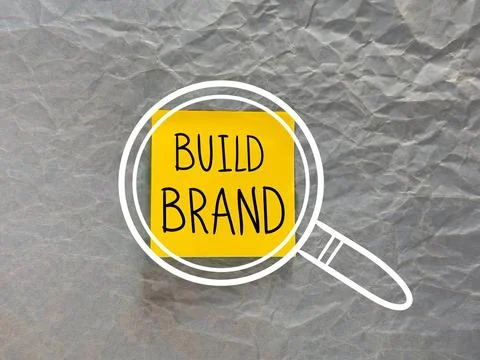 Creating a new brand. a plan to create a brand. a banner for the presentation Stock Photos