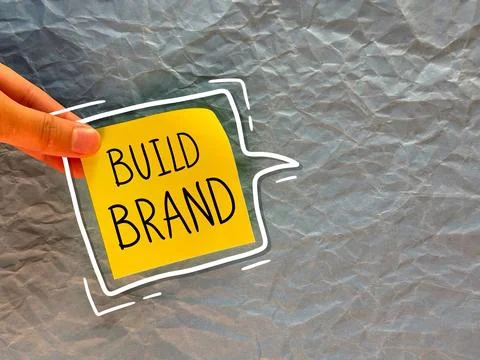Creating a new brand. a plan to create a brand. a banner for the presentation Stock Photos