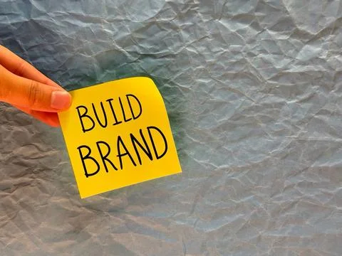 Creating a new brand. a plan to create a brand. a banner for the presentation Stock Photos