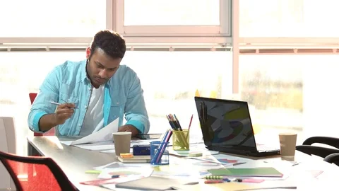 Creating new logo concept. Stock Footage 90260855