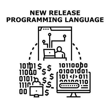 Creating new programming language for software development and monetizing Stock Illustration
