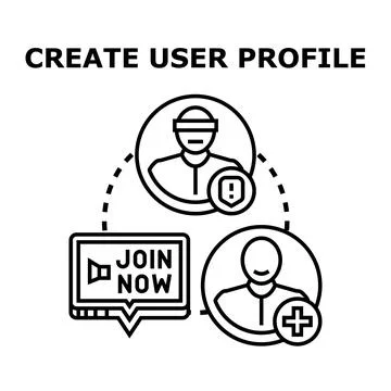 Creating new user profile for online registration Stock Illustration