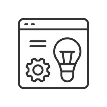 Creating new web pages, icon in line design. Creating, web, pages, design Stock-Illustration