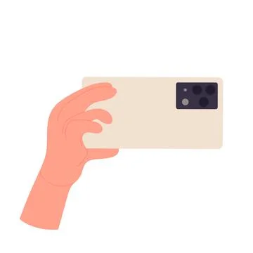 Creating online content with smartphone Stock Illustration