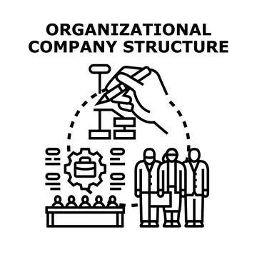 Creating organizational company structure process diagram Stock Illustration