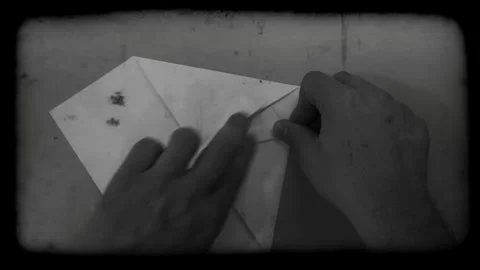 Creating origami with retro effects Stock Footage 268836614