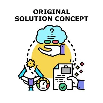 Creating original solution concept for business development Stock Illustration
