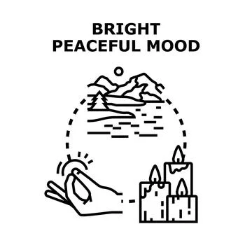 Creating a peaceful mood with natural elements 스톡 일러스트