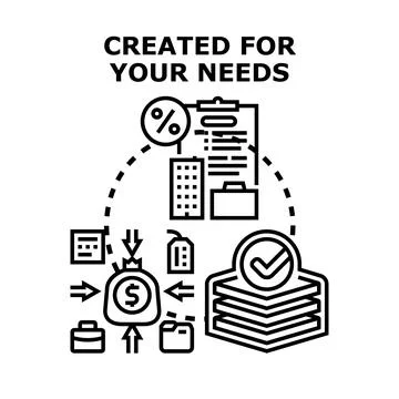 Creating personalized solution for business needs concept Illustrazione stock