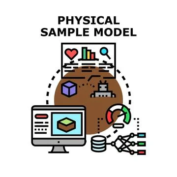 Creating physical sample data model concept Stock Illustration