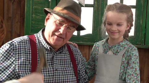 Creating Pinocchio in a carpenter's workshop . Stock Footage 147143226