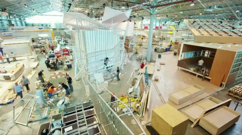 Creating the platform for the holding the Forum Stock Footage 30190688