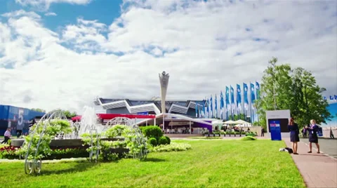 Creating the platform for the holding the Forum Stock Footage 30190768