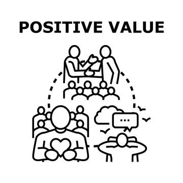 Creating positive value and developing strong relationships Stock Illustration