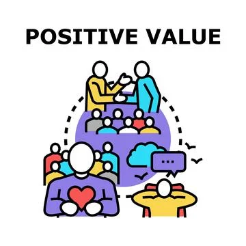 Creating positive value and developing strong relationships Stock Illustration